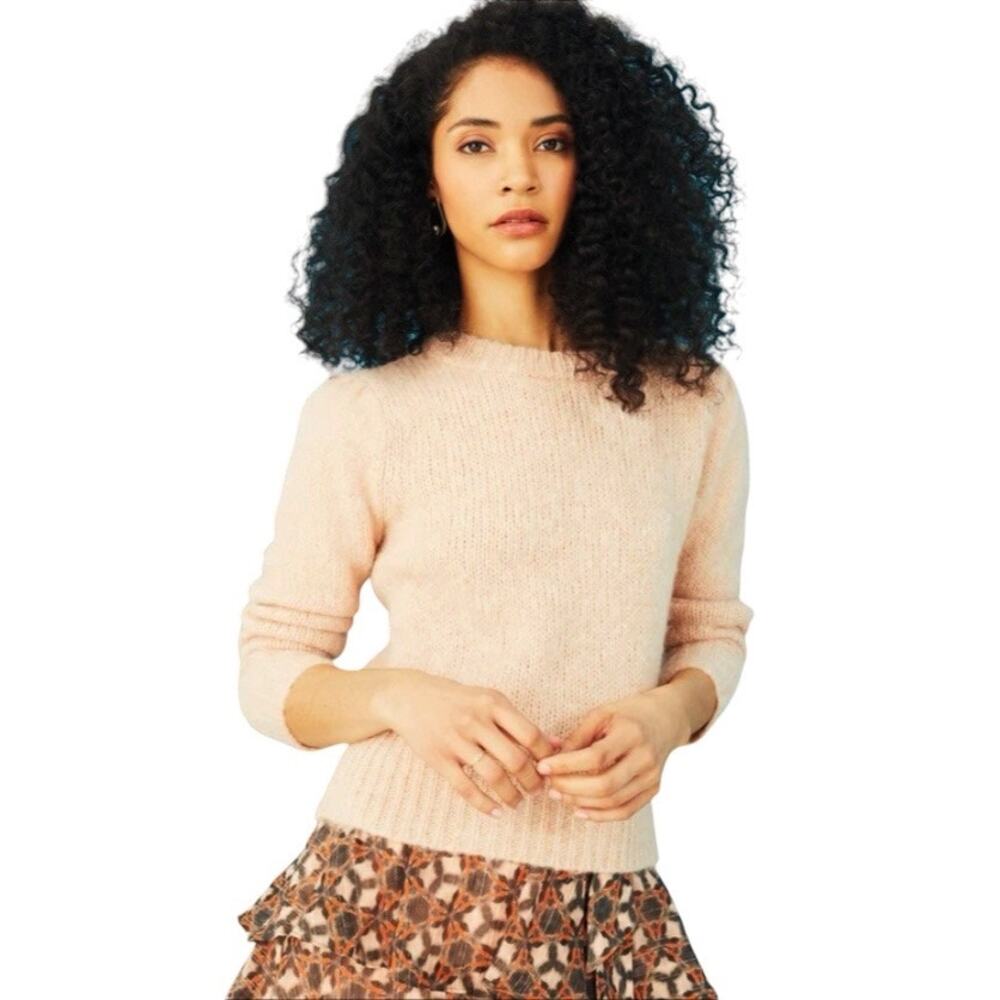 Marie Oliver Wool Blend Sequin Shine Camille Sweater in Peach Size XS